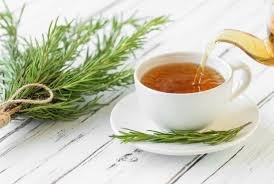 download (11) xícara de chá de alecrim com folhas frescas sobre a mesa