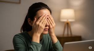 download (14) Pessoa de olhos fechados descansando após uso de tela à noite”