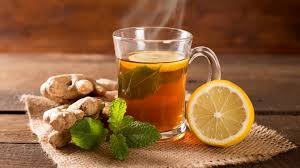 download (2) xícara de chá de boldo com gengibre sobre mesa de madeira