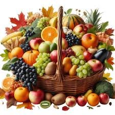 download (5) frutas frescas da estação em uma cesta colorida de outubro