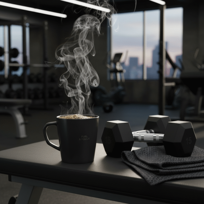 Café como pré-treino xícara de café preto usada como pré-treino