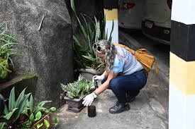 download (5) agente de saúde eliminando água parada em residência.