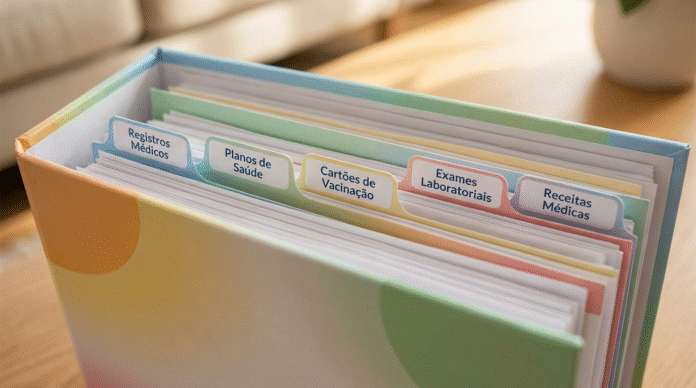 Documentos de Saúde Familiar_2 documentos de saúde organizados em pasta familiar