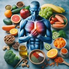 images (4) alimentos com propriedades anti-inflamatórias dispostos em uma mesa.