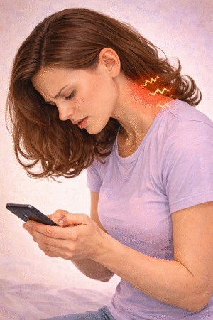 ChatGPT Image 20 de fev. de 2026, 15_54_11 Pessoa olhando para o celular com a cabeça inclinada para frente