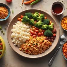 download (24) Prato colorido com arroz, feijão, lentilha e vegetais