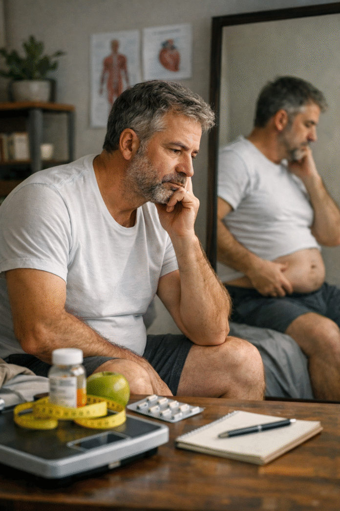 ChatGPT Image 24 de mar. de 2026, 15_42_36 homem refletindo sobre mudanças no corpo e saúde