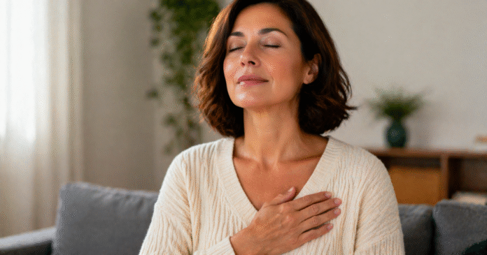 ChatGPT Image 17 de abr. de 2026, 08_29_03 pessoa com mão no peito simbolizando cuidado com o coração