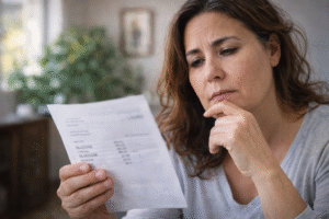 ChatGPT Image 20 de abr. de 2026, 14_57_28 pessoa pensativa analisando resultado de exame