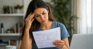 ChatGPT Image 24 de abr. de 2026, 13_47_29 pessoa analisando exame com expressão pensativa