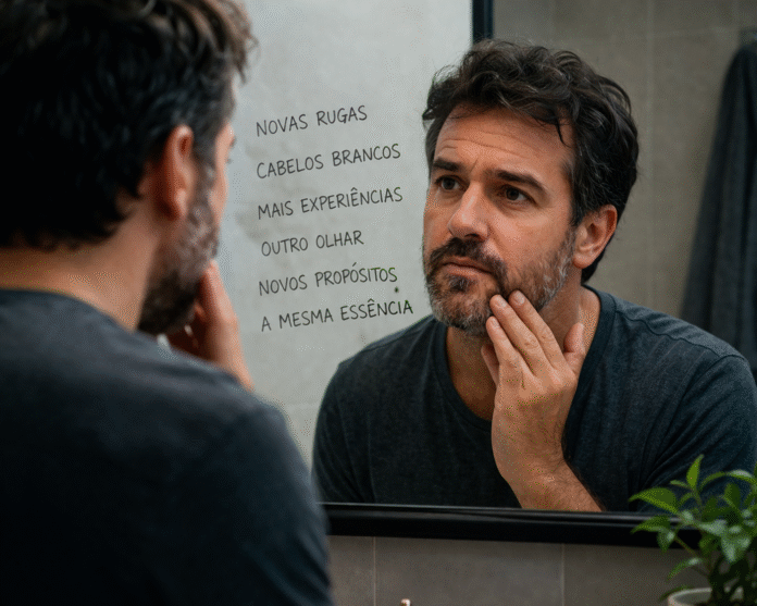 ChatGPT Image 6 de abr. de 2026, 18_27_35 homem adulto refletindo sobre mudanças físicas ao longo da idade
