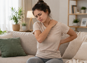 ChatGPT Image 9 de abr. de 2026, 11_08_33 pessoa com expressão de desconforto corporal leve sem dor específica